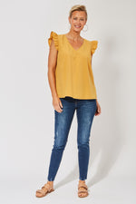 Salvador Frill Top - Sunflower