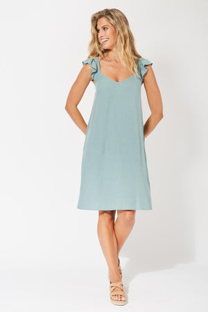 Belize Cap Sleeve Dress - Mineral