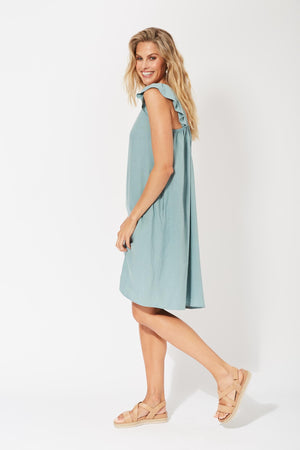 Belize Cap Sleeve Dress - Mineral