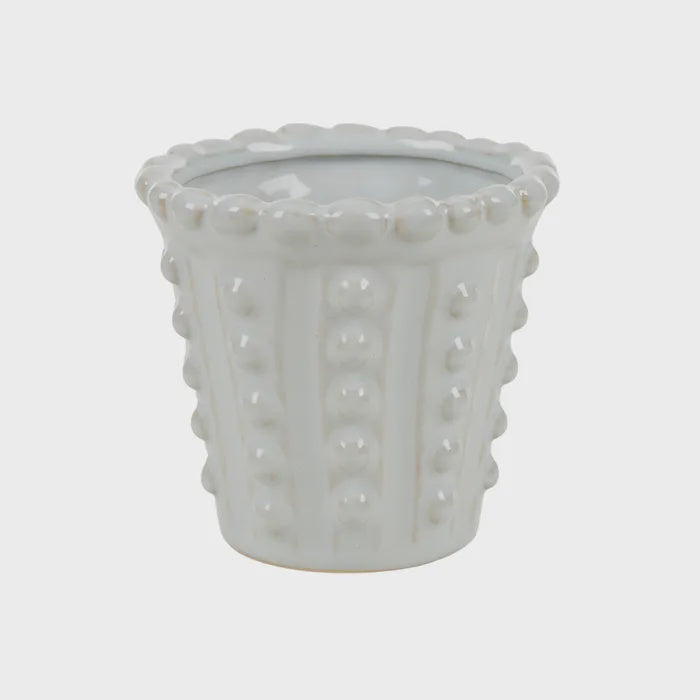 Amelia Ceramic Pot - White
