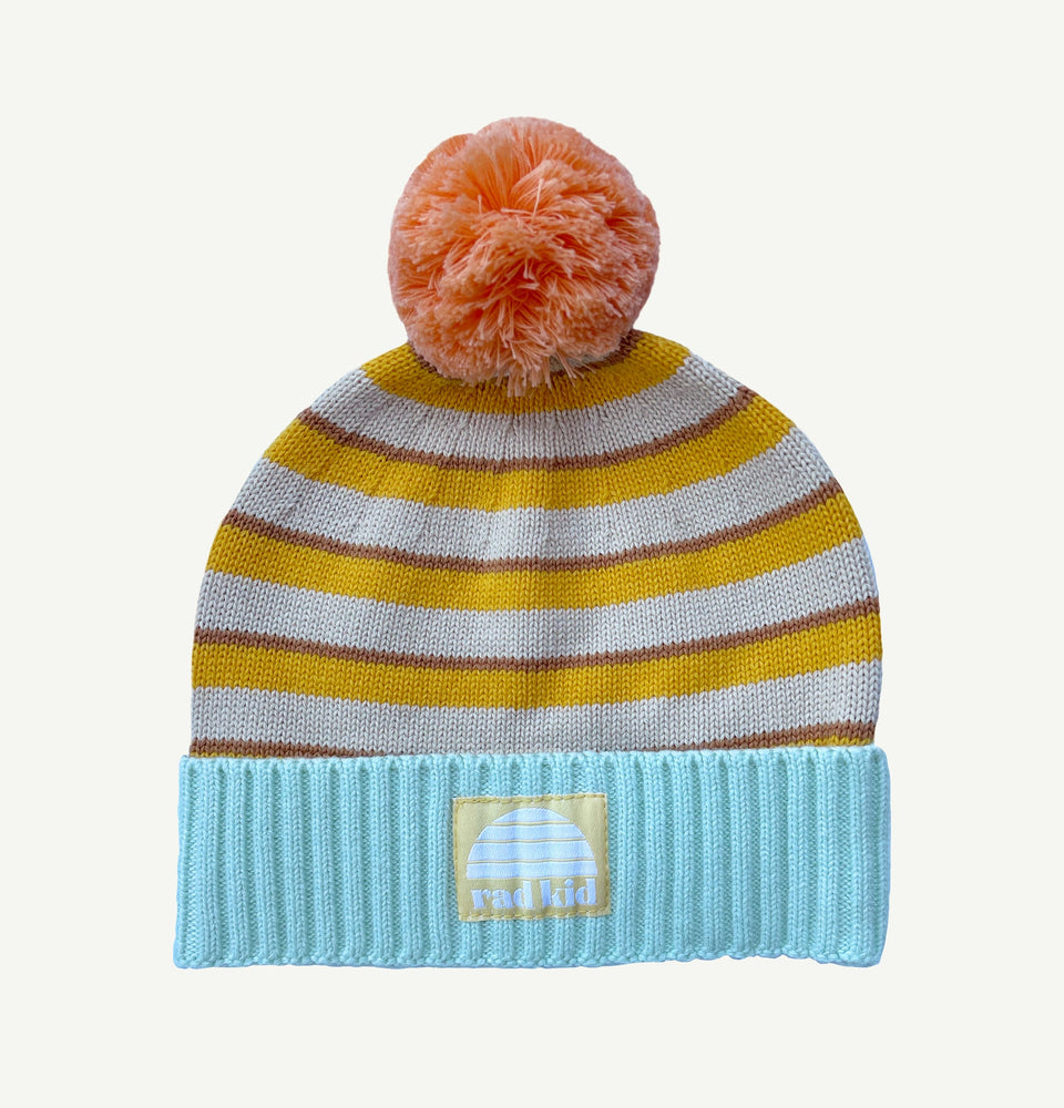 Rad Kid Beanie Blue Stripe