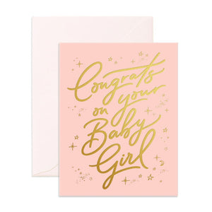Fox & Fallow Greeting Card - Congrats Baby Girl