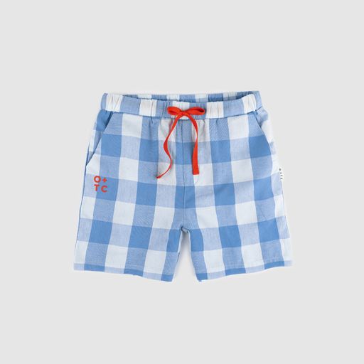 Blue Gingham Relaxed Mid short