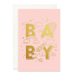 Fox & Fallow Greeting Card - Baby Girl Universe Jumbo