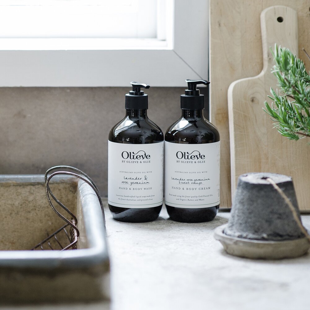 Olieve & Olie Hand & Body Wash - Bergamont, Clary Sage & Geranium