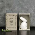 Porcelain Quoted Matchbox  - Bunny
