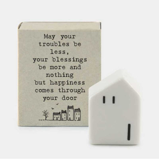Porcelaine Quoted Matchbox - May your Troubles