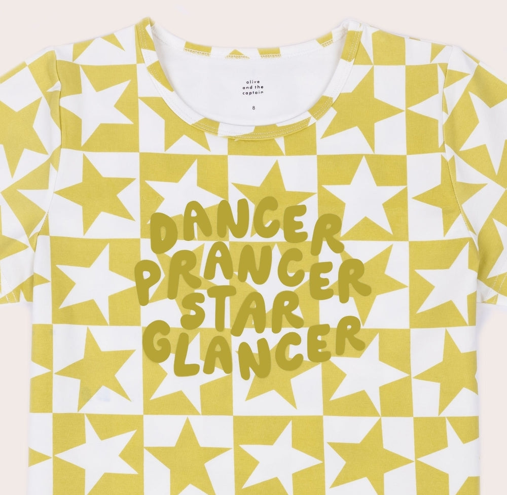 Prancer Star Tee - Yellow