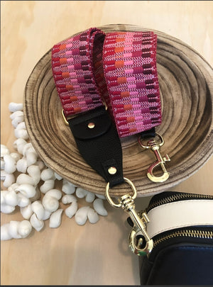 Zig Zag Bag Strap - Pink