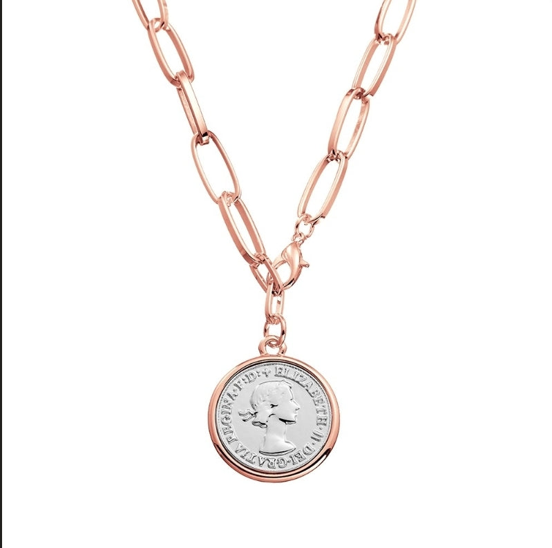 
            
                Load image into Gallery viewer, Allure Open Link Necklace - Rose Gold
            
        