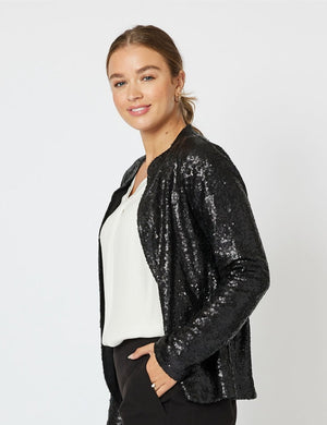 Darcy Sequin Jacket - Black