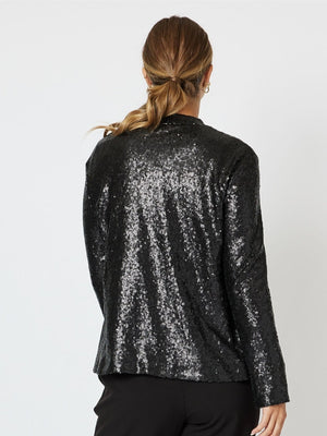 Darcy Sequin Jacket - Black
