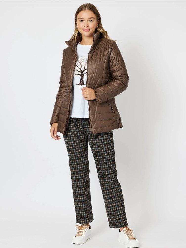 
            
                Load image into Gallery viewer, Pearlised Puffer Jacket - Coffee
            
        