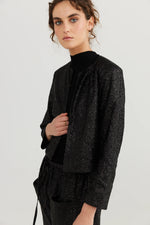 Visiting Versaille Jacket - Black Sequin