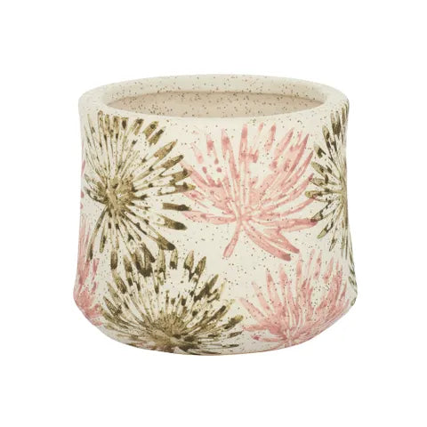 Piers Small Ceramic Pot - Pink/Green