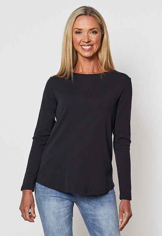 Classic Crew Neck Tee- Navy
