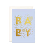 Fox & Fallow Greeting Card - Baby Boy Universe Jumbo