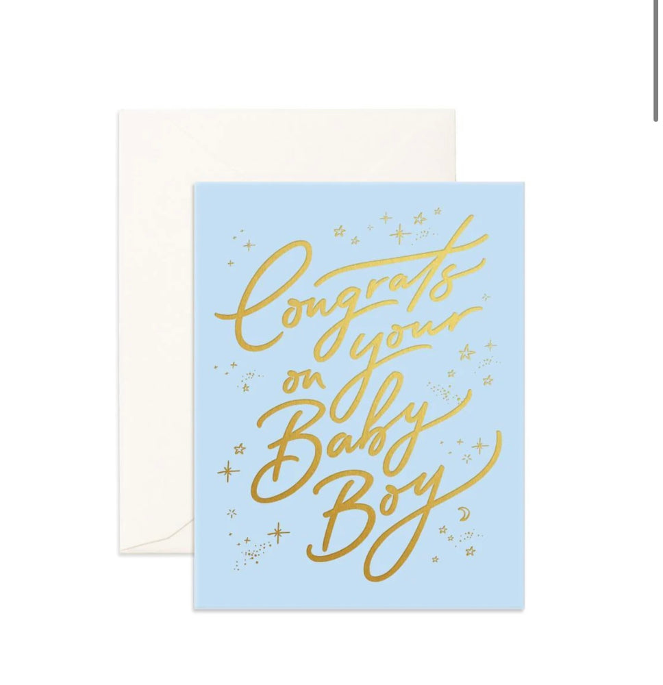 
            
                Load image into Gallery viewer, Fox &amp;amp; Fallow Greeting Card - Congrats Baby Boy
            
        