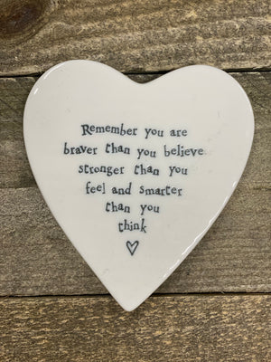 
            
                Load image into Gallery viewer, Quote Heart Coaster -  Brave
            
        