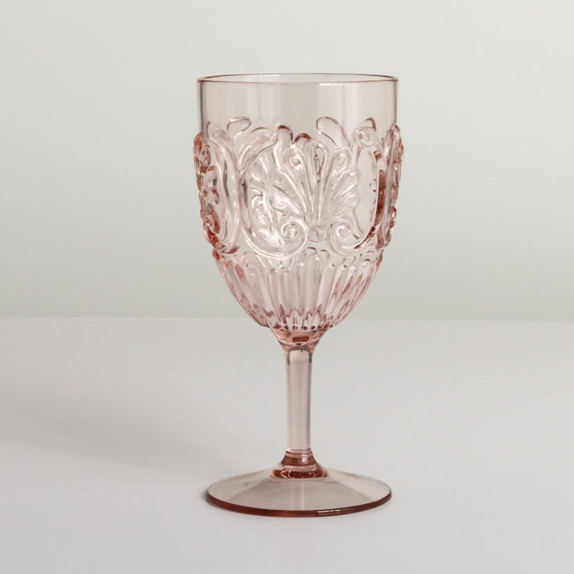 Flemington Acrylic Wine Glass - Pale Pink