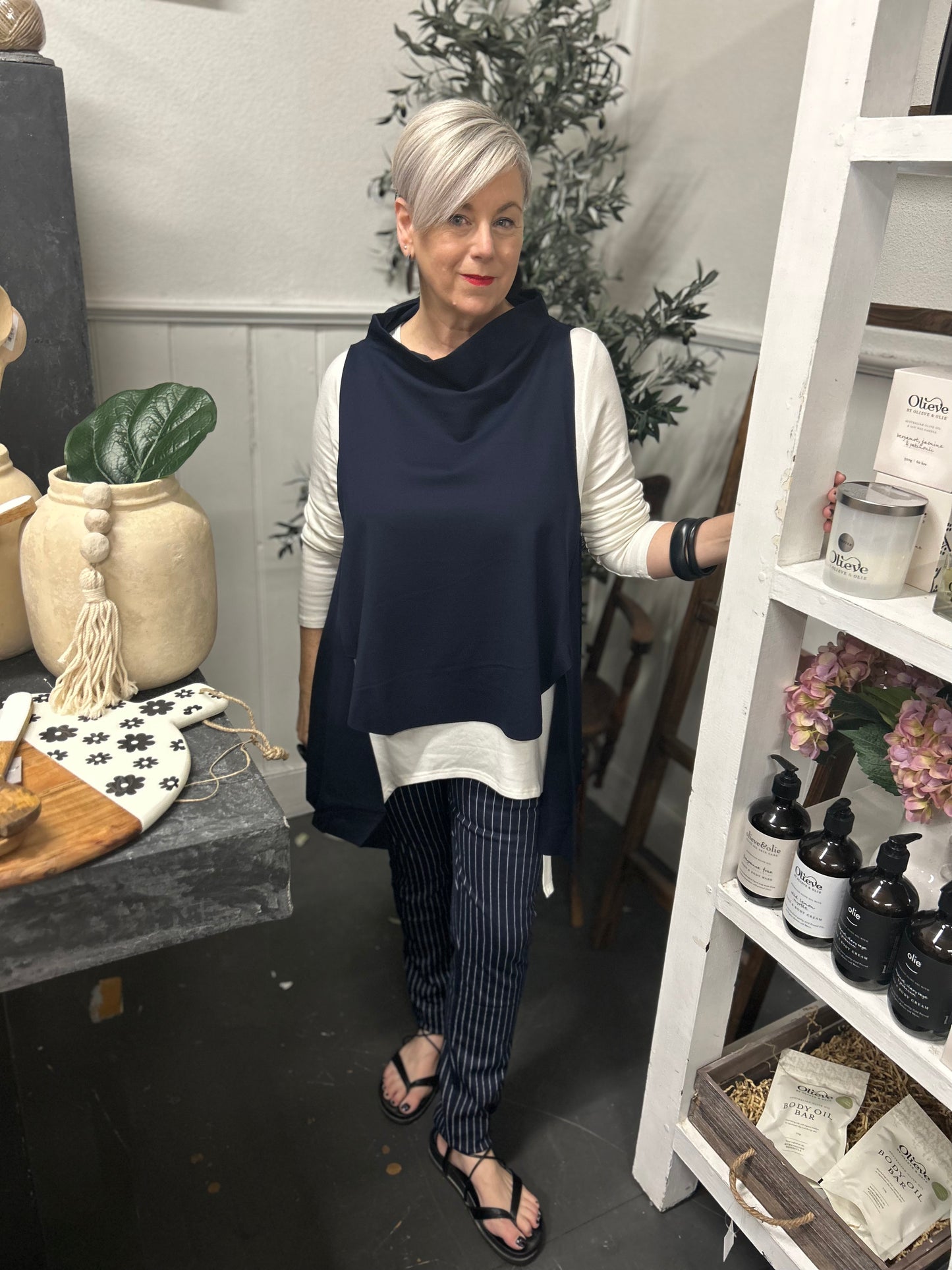 Cameron Layer Top - Navy