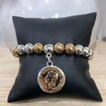 Allure Bead Coin Bracelet - Two Tone