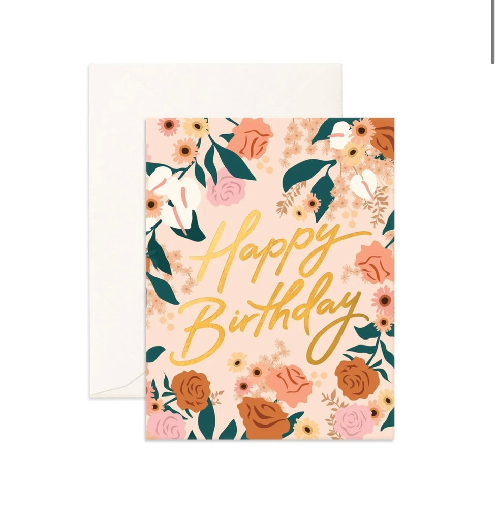 Fox & Fallow Greeting Card - Birthday Bella Rose
