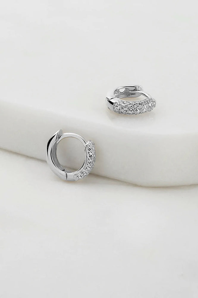 Zafino Anglesea Huggie Earring - Silver