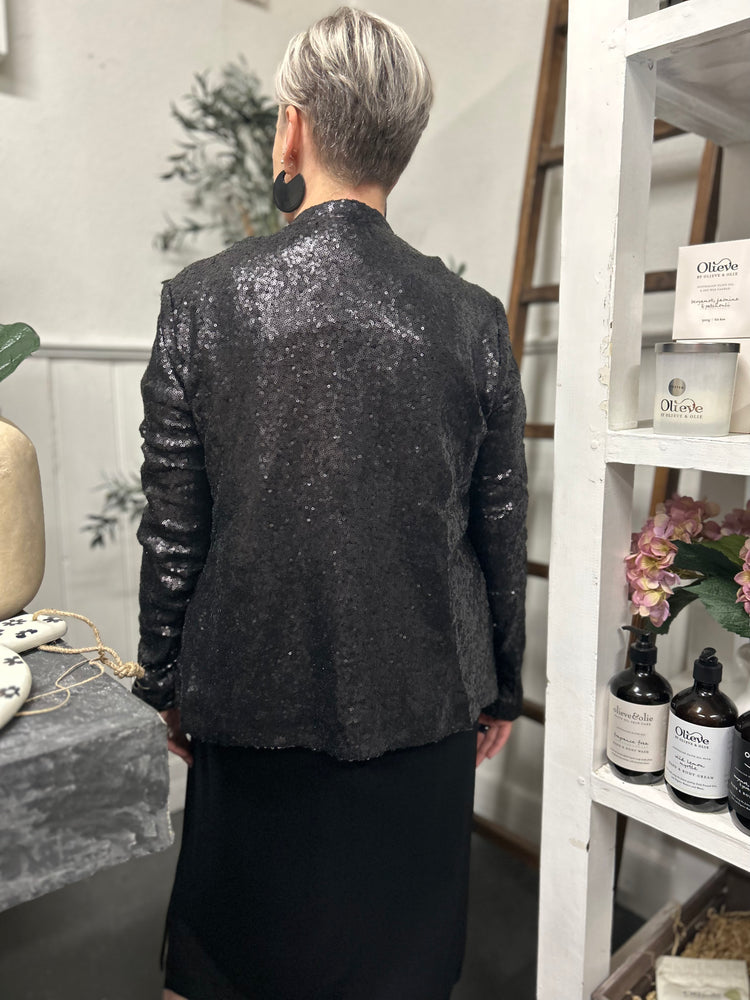 Darcy Sequin Jacket - Black