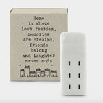 Porcelain Quoted Matchbox - Home is where