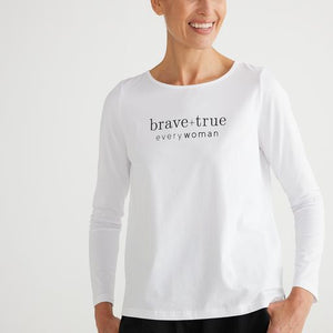 
            
                Load image into Gallery viewer, Every Woman Long Sleeve Tee - White
            
        